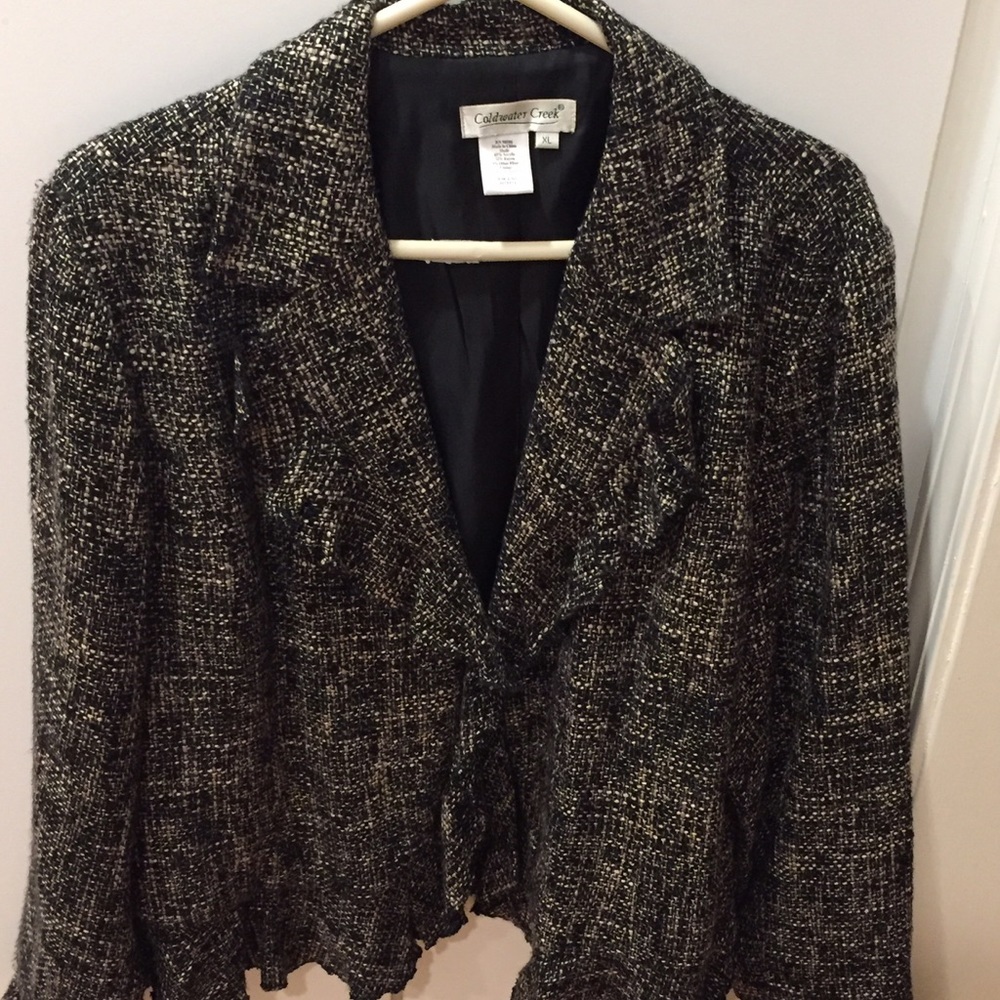 COLDWATER CREEK Jacket Ruffled Lapel & Cuffs  jacket - XL - Picture 5 of 10
